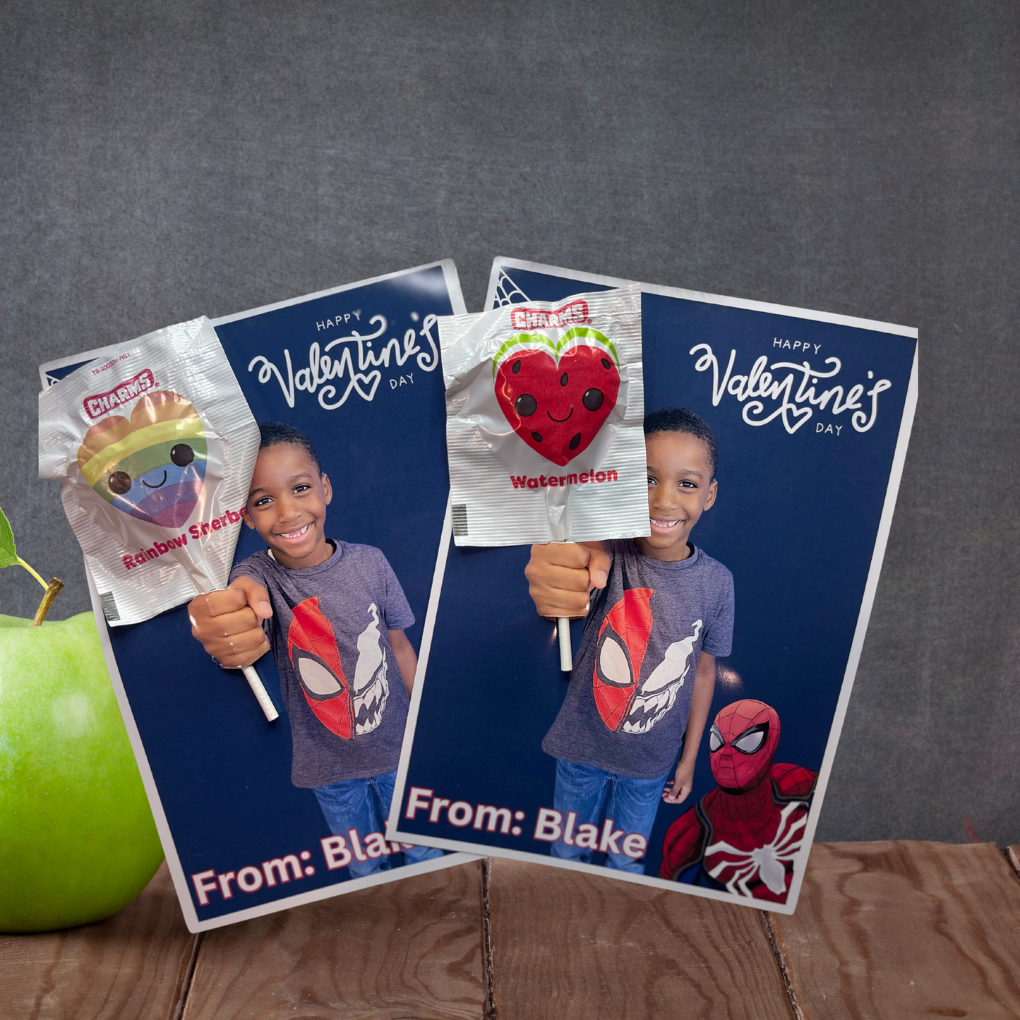12 pk Custom Valentines with Lollipop