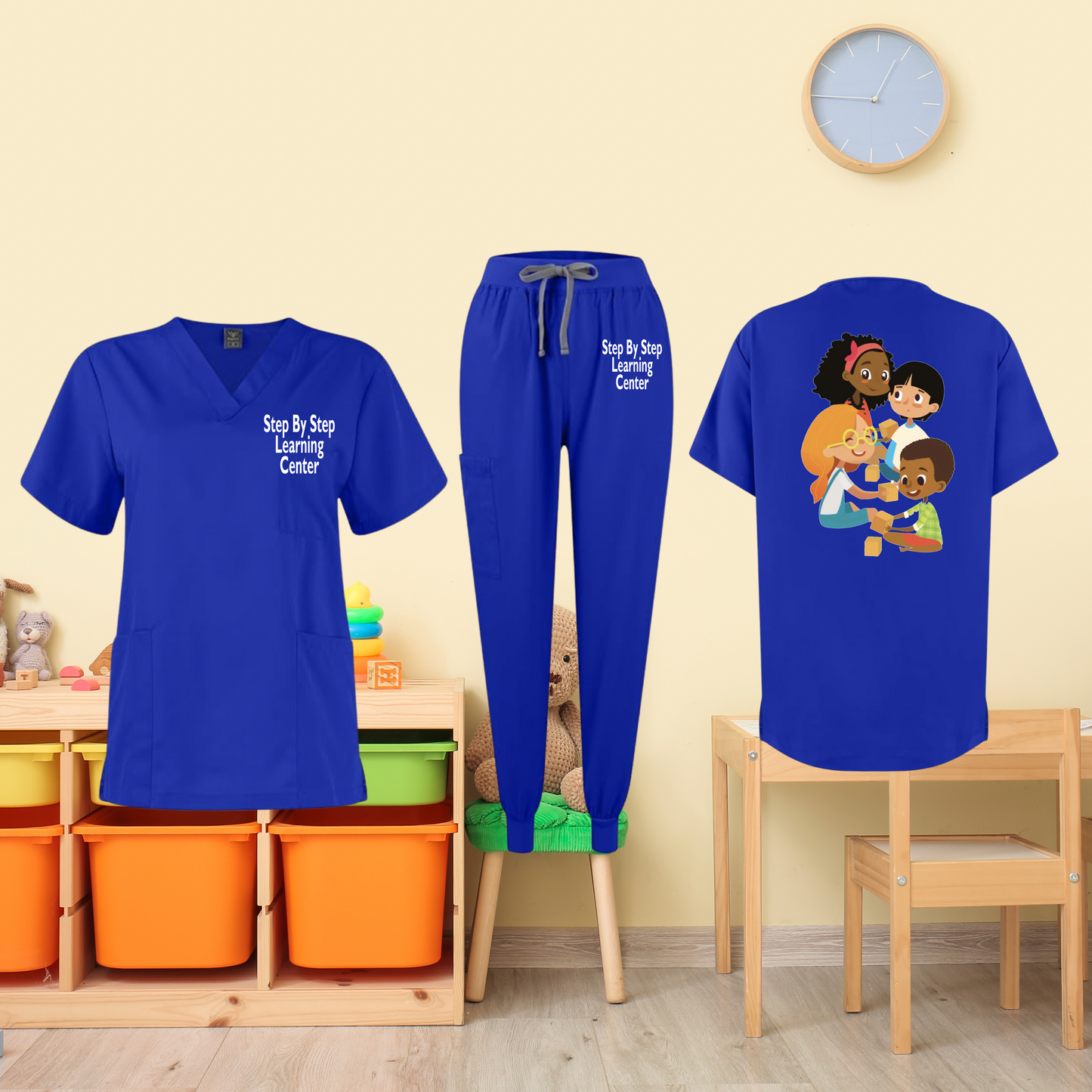 Step By Step Learning Center Scrub Set Uniform