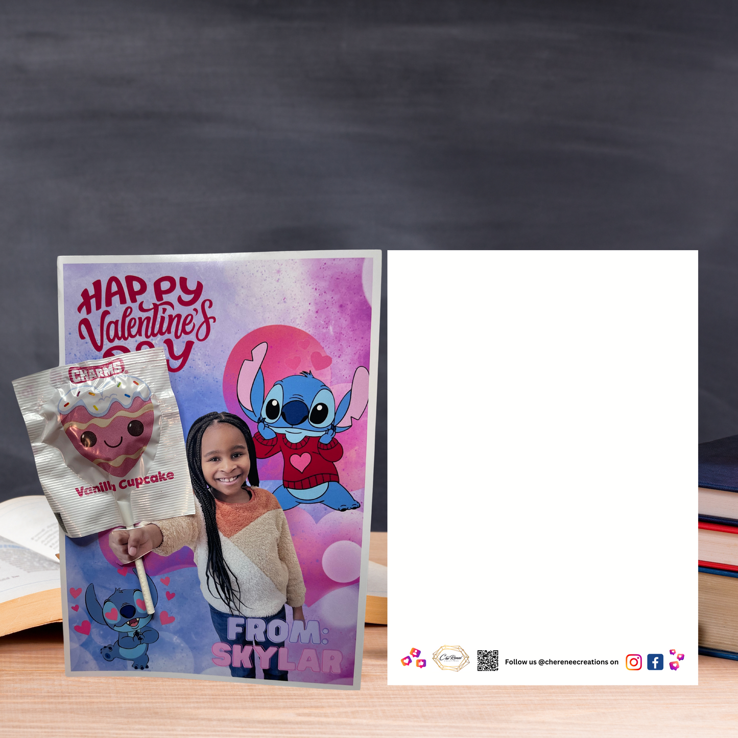 12 pk Custom Valentines with Lollipop